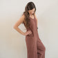 Santa Maria Sweater Rib Wide Leg Jumpsuit - Lulie