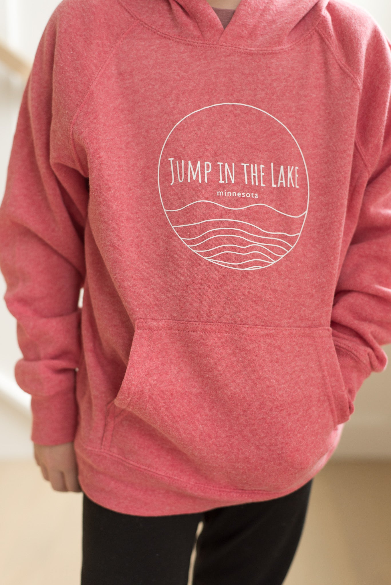 Jump in the Lake Hoodie- Pomegranate