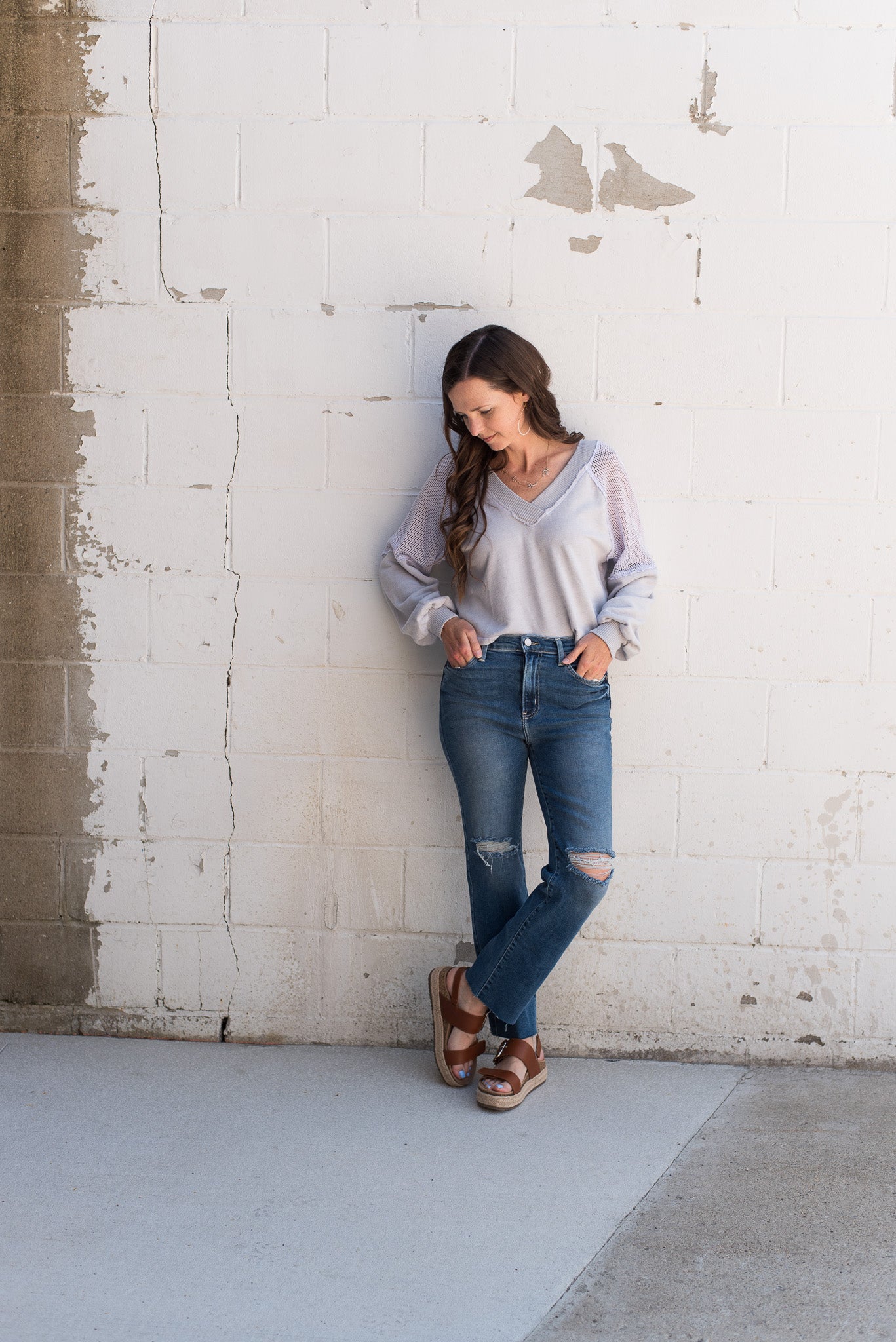 Harley Seamed V-Neck