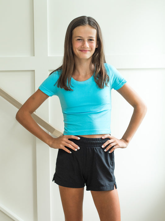 Girls Short Sleeve Seamless Top-