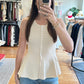 Puglia Knit Vest- Ecru