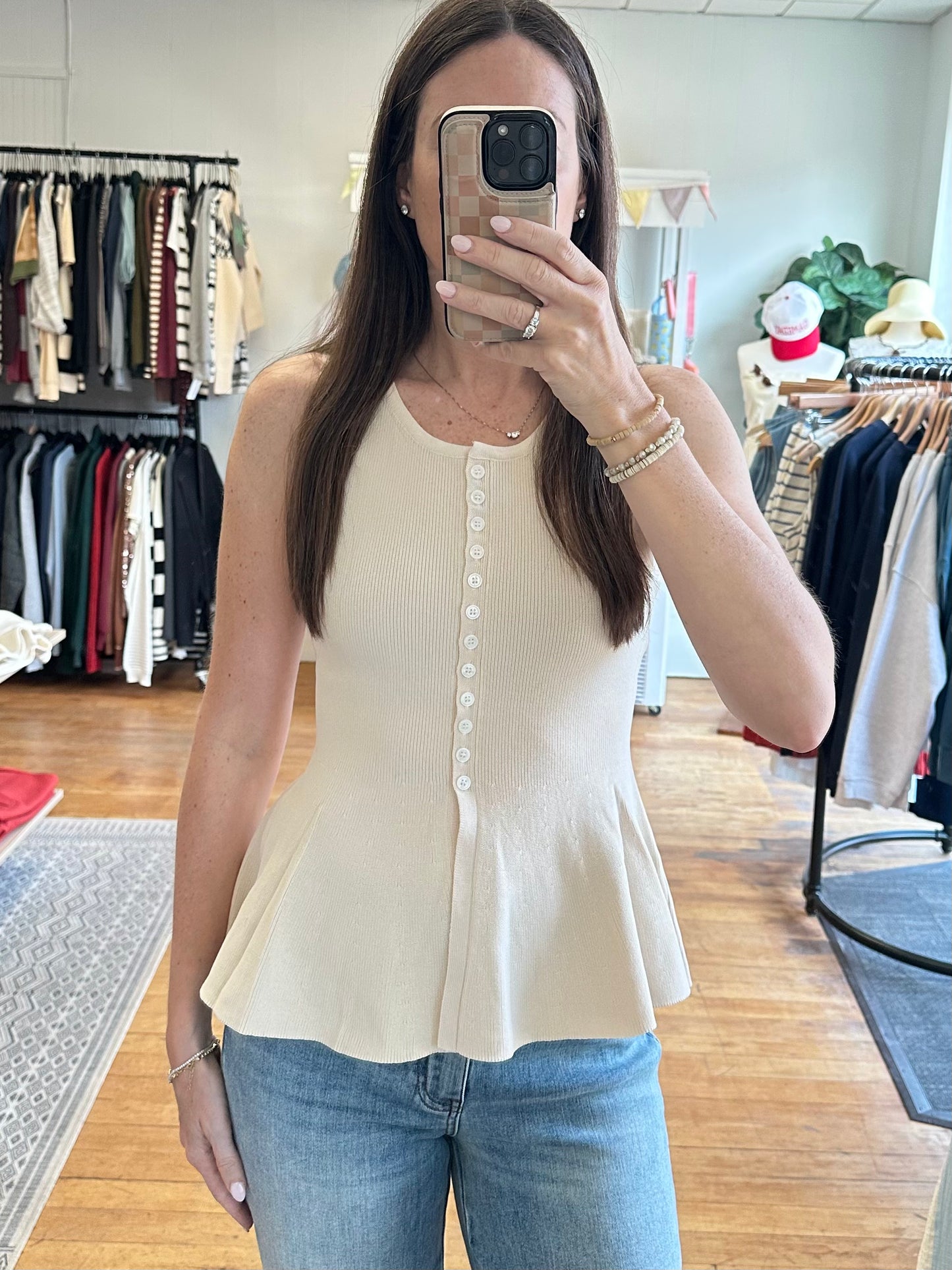 Puglia Knit Vest- Ecru