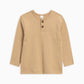 Organic Reef Henley Long Sleeve - Latte