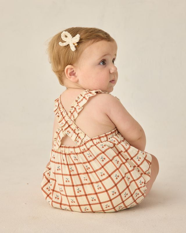 Chiara Romper- Cherry Check