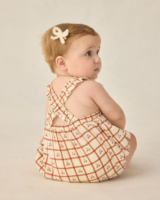 Chiara Romper- Cherry Check
