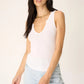 Madly Rib Notch Tank- White