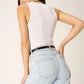Madly Rib Notch Tank- White