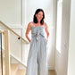 Elvia Tie Front Stripe Jumpsuit