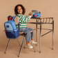 Kane Mini Backpack- Blue/Light Blue Colorblock