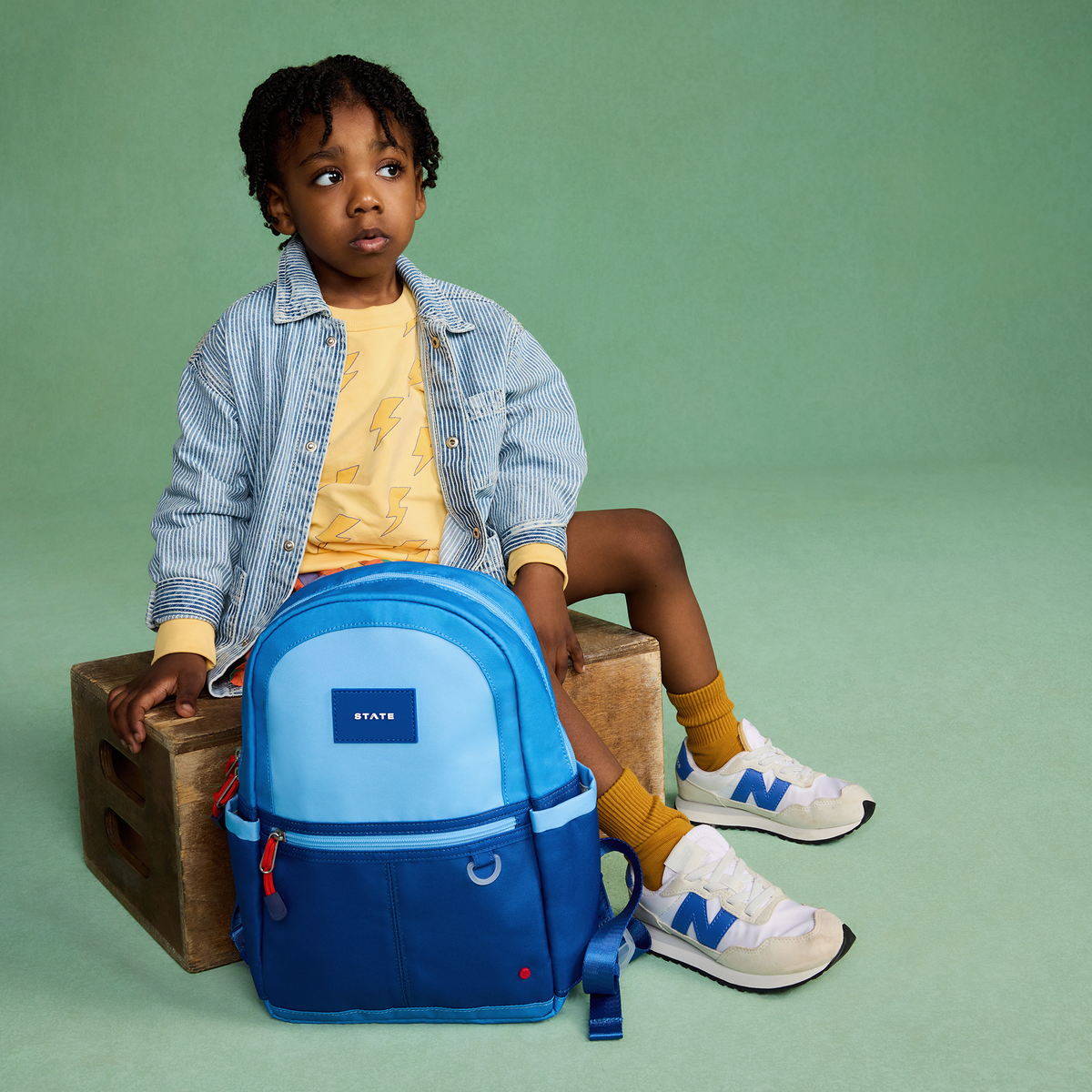 Kane Mini Backpack- Blue/Lt Blue Colorblock