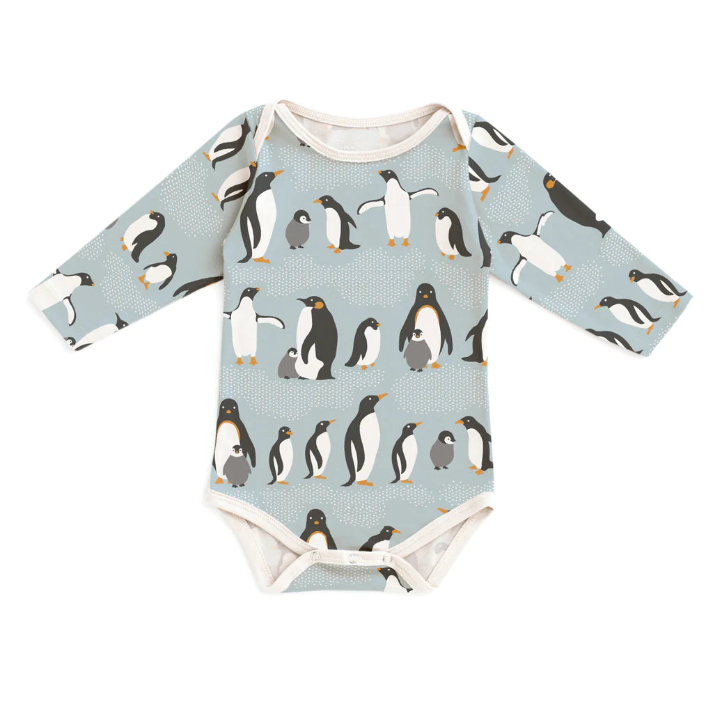 Long Sleeve Snap Suit- Penguins - Lulie