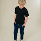 Pauli Kids Henley- Black - Lulie