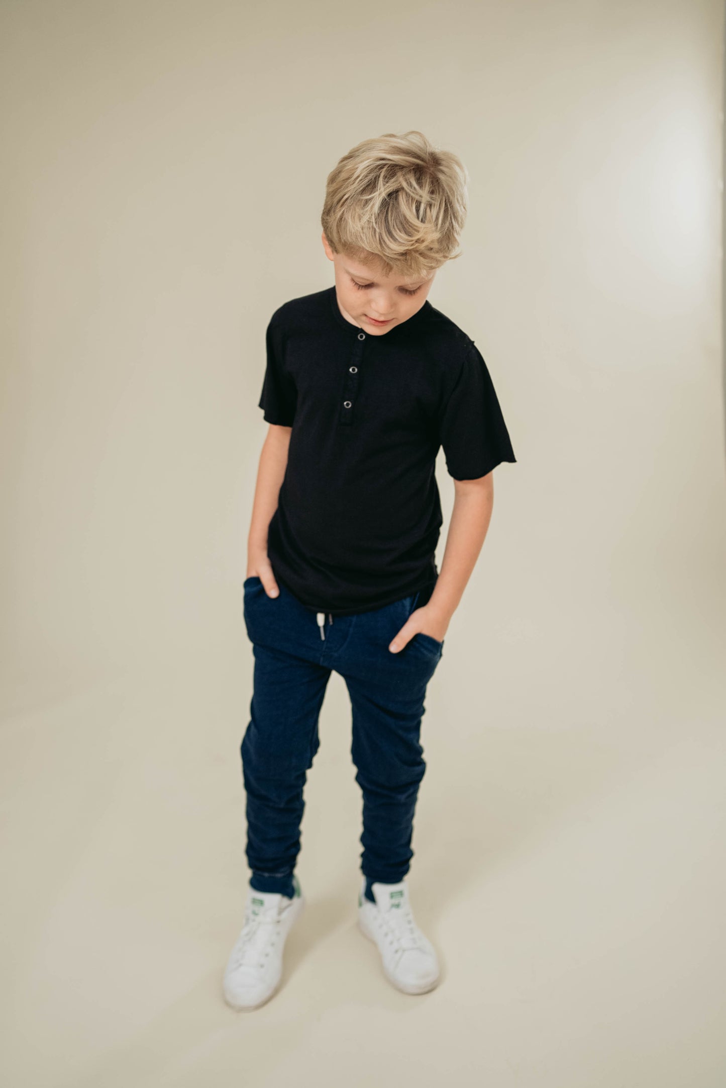 Pauli Kids Henley- Black - Lulie