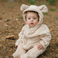 Mebie Baby Fleece Bear Hooded Zipper