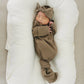 Cocoa Organic Cotton Ribbed Knot Gown