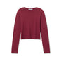 Jamie Recycled Cotton Long Sleeve- Dark Burgundy