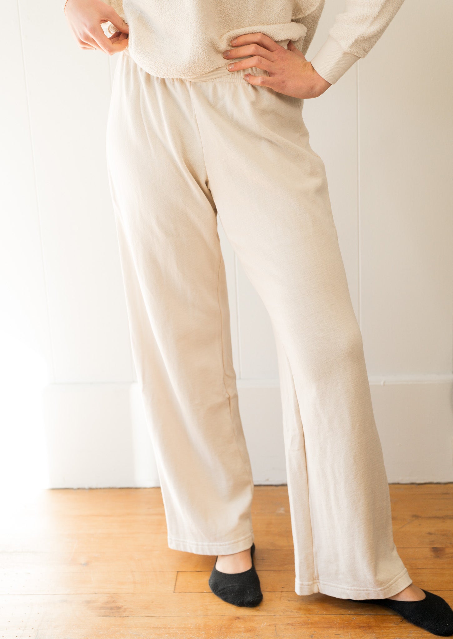 Perfectwhitetee Nora French Terry Pant- Sugar