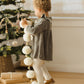 Velour Baby Dress- Forest