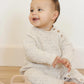 Cozy Heather Knit Jumpsuit- Blue