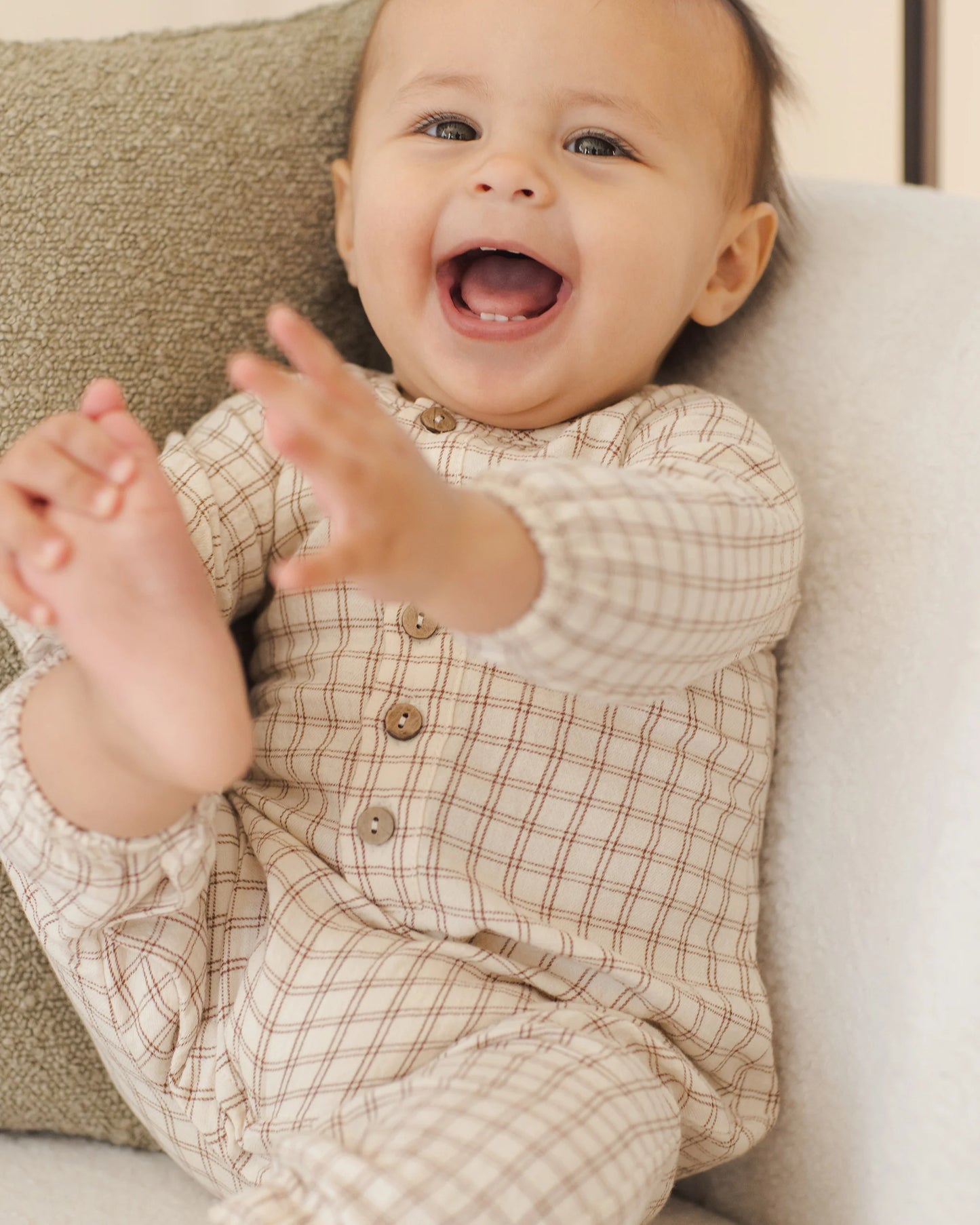Woven Jumpsuit- Cedar Check