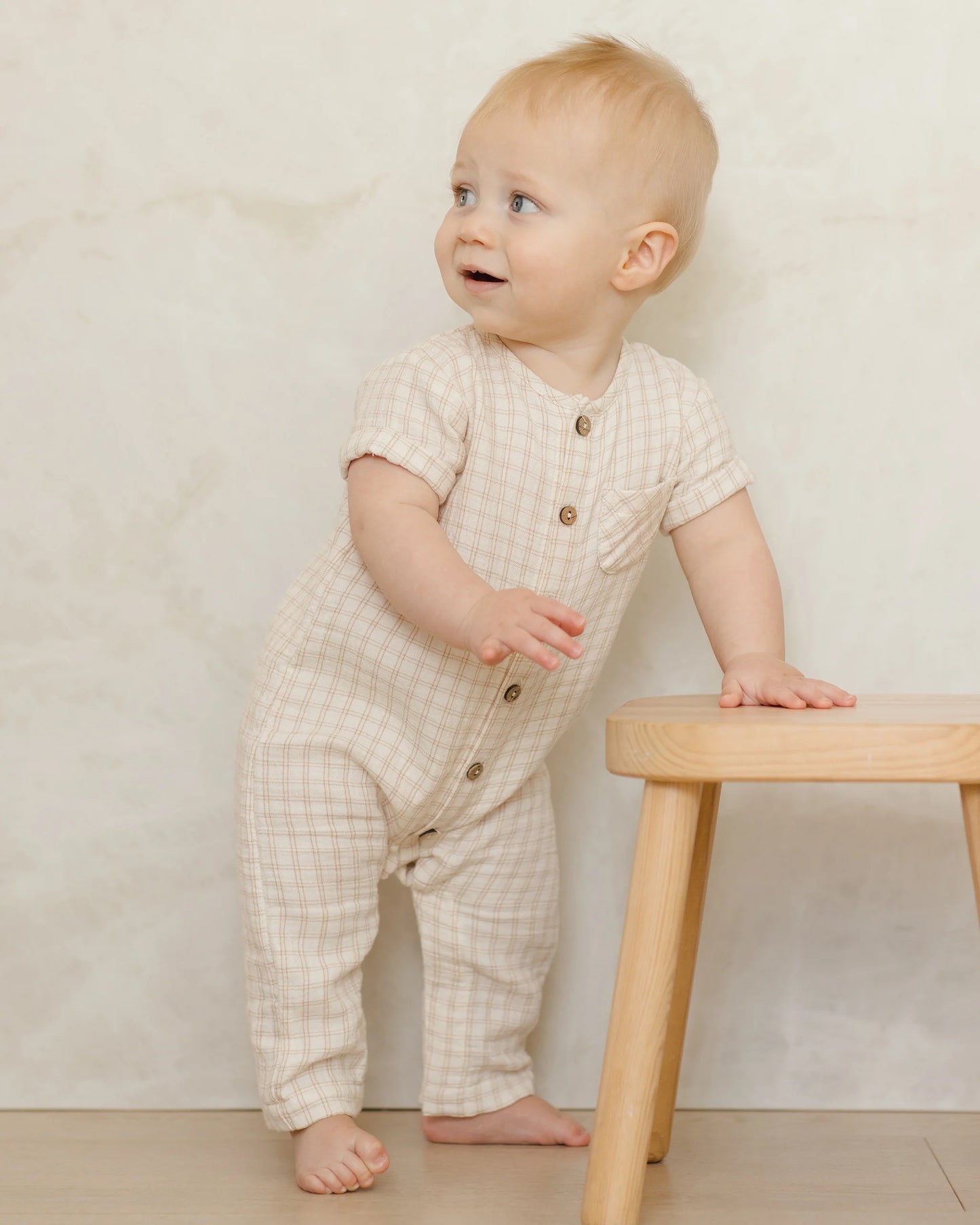 Charlie Jumpsuit- Oat Check