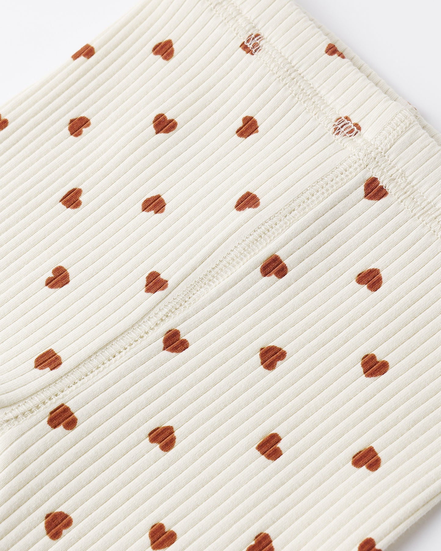 Side Snap Bodysuit + Legging Set - Red Hearts