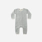 Ribbed Baby Jumpsuit- Steel Blue Micro Stripe