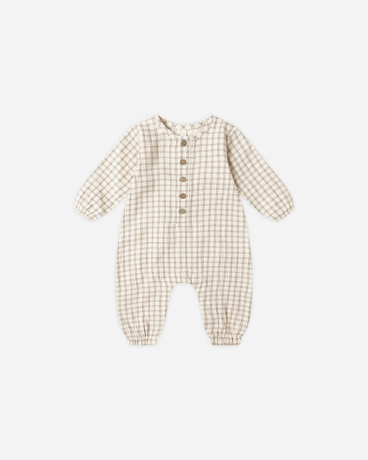 Woven Jumpsuit- Cedar Check