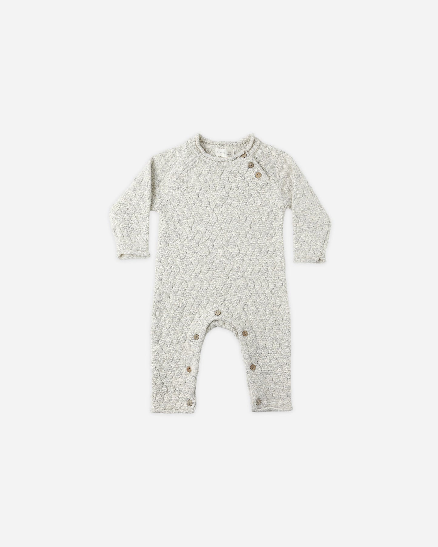 Cozy Heather Knit Jumpsuit- Blue