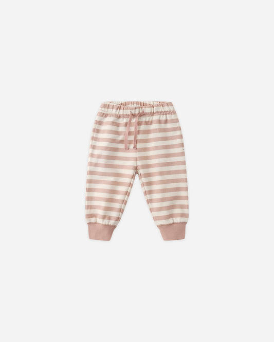Relaxed Sweatpant- Pink Stripe