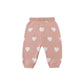 Heart Knit Pants- Pink