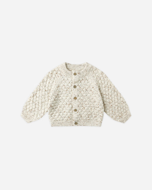 Bubble Knit Cardigan- Natural Confetti