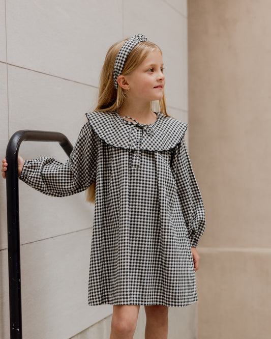 Mini Dress- Black Gingham