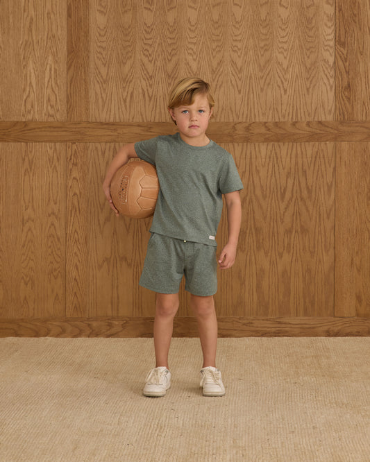 Cove Essential Tee- Heathered Green