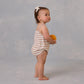 Nala Romper- Grapefruit Stripe