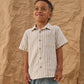 Collared Short Sleeve Shirt Nautical Stripe