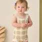 Crochet Romper- Citron Daisy Check