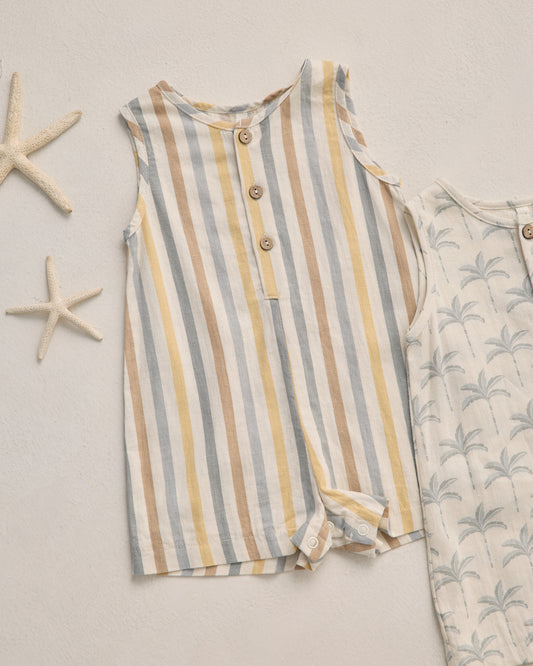 Mavrick Romper- Valencia Stripe