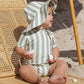 Shorty One-Piece- Green Stripe