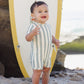 Shorty One-Piece- Green Stripe