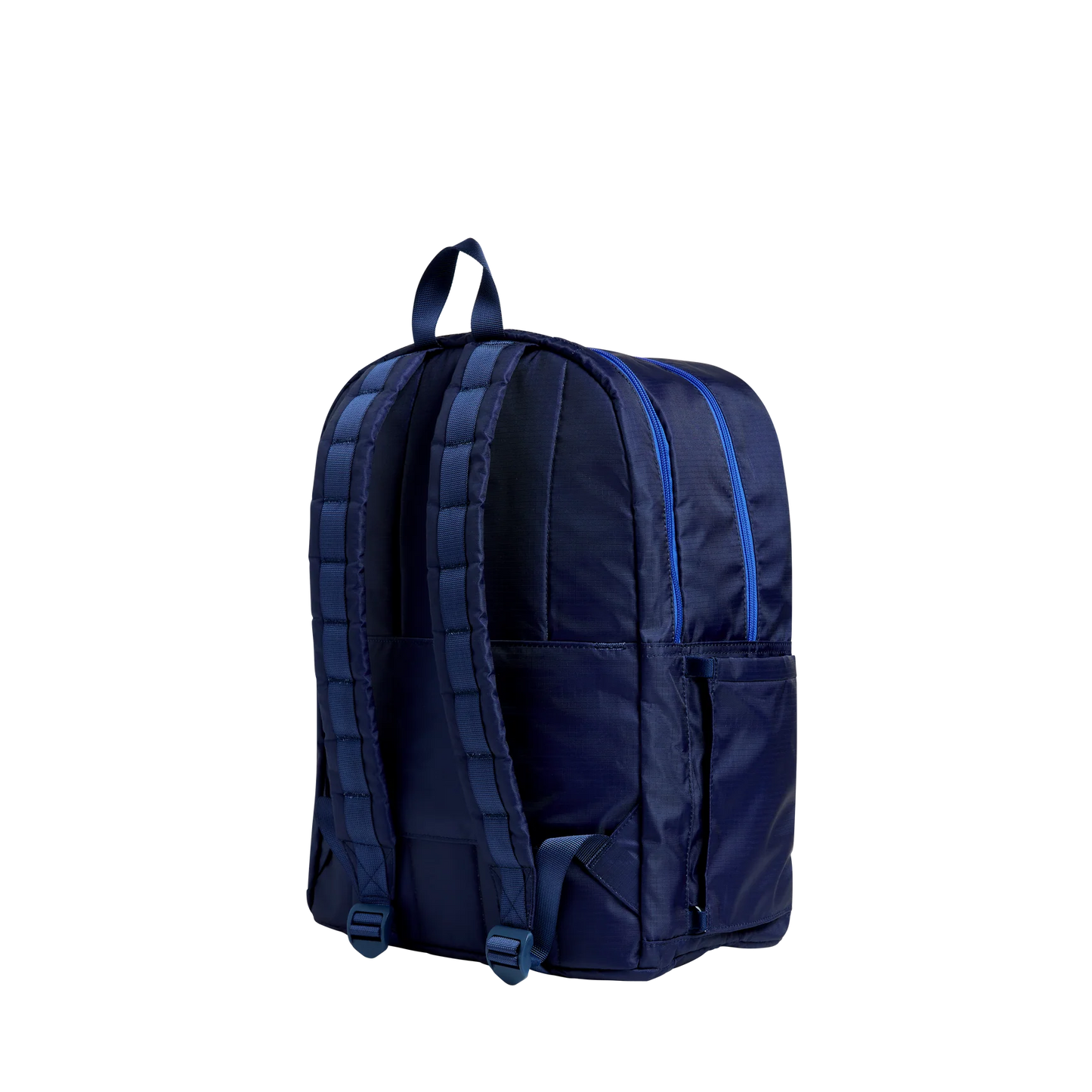 Kane Double Pocket Large Backpack- Navy Diagonal Zipper