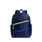 Kane Double Pocket Large Backpack- Navy Diagonal Zipper