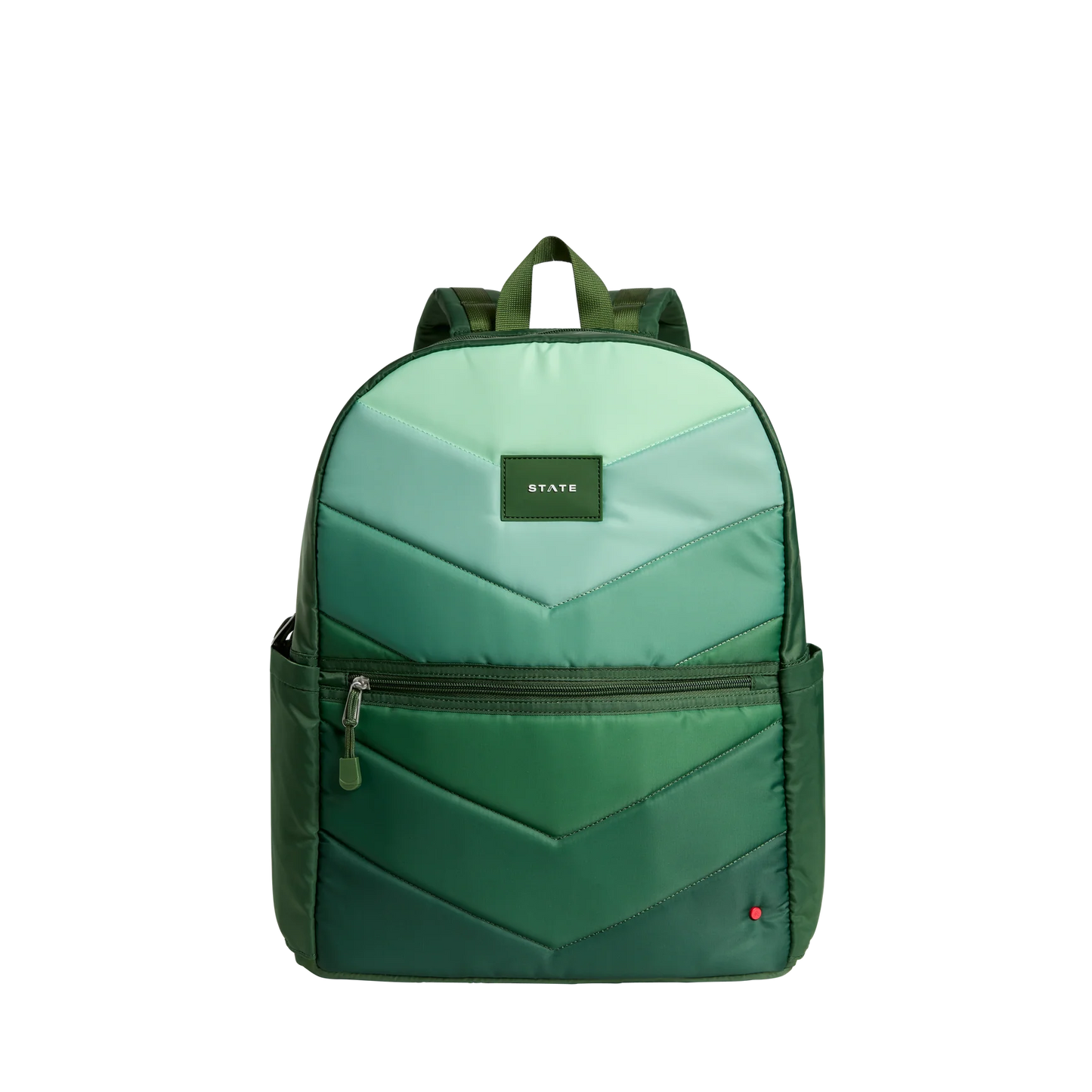Kane Double Pocket Large Backpack- Olive Chevron