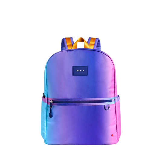 Kane Double Pocket Large Backpack- Blue/Pink Gradient
