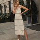 Varley Scott Scoop Neck Midi Dress - Birch