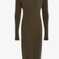 Axel Rib Knit Midi Dress - Olive Night