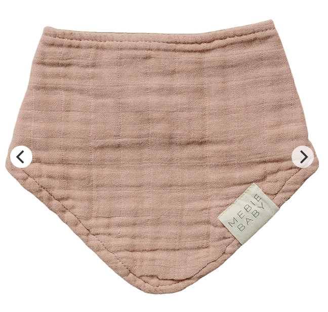 Dusty Rose Muslin Bib