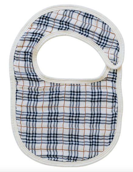 Vintage Plaid Classic Muslin Bib
