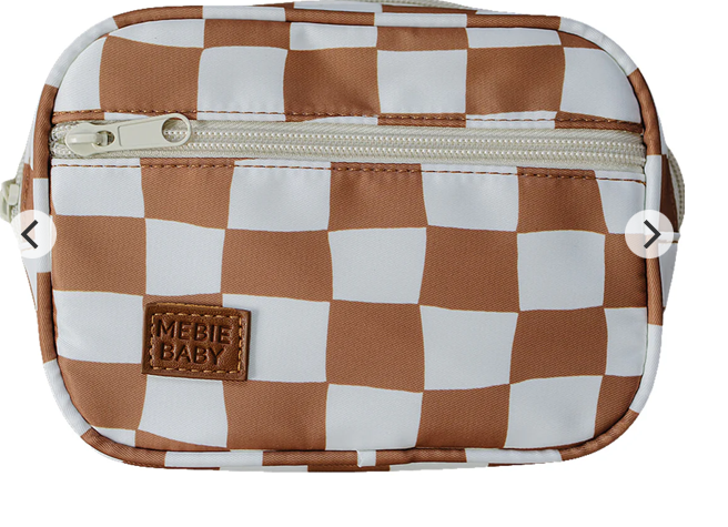 Rust Wavy Checkered Mini Fanny Pack