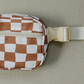 Rust Wavy Checkered Mini Fanny Pack